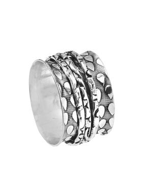 Handmade Spinner 925 Sterling Silver Plated Ring.